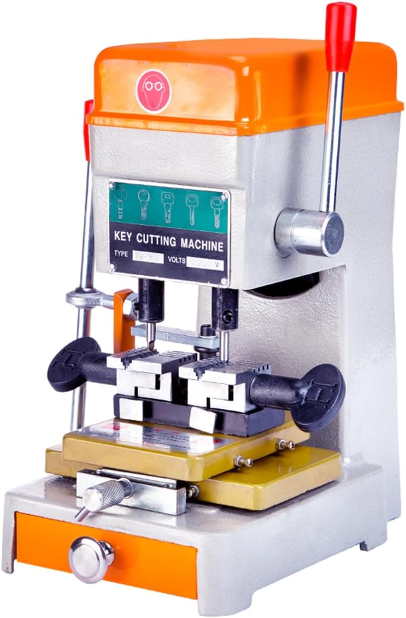 Vertical Key Cutting Machine for Duplicating Door and Car Locks, Locksmith Tool with Engraving Function