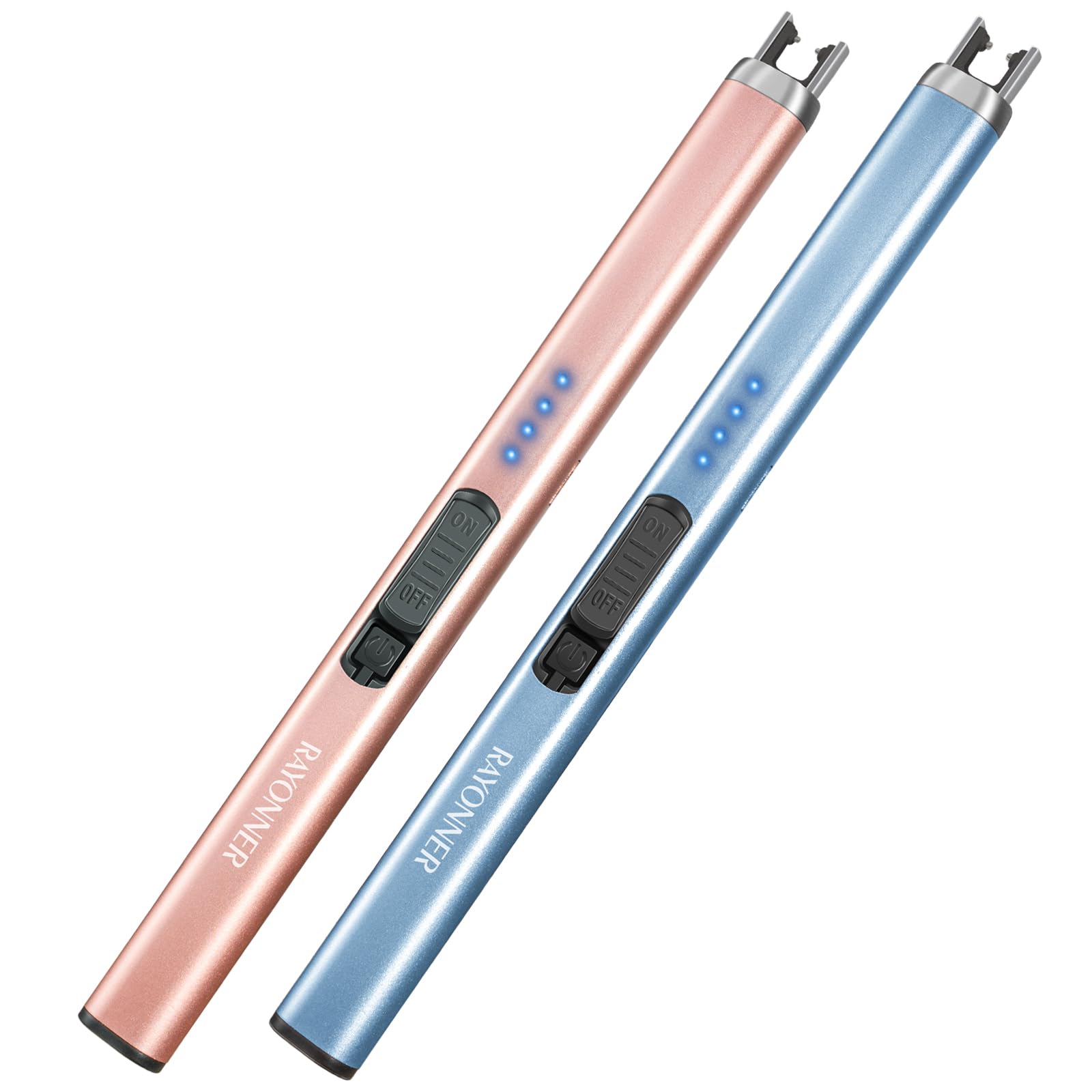 RAYONNER Rechargeable Electric Candle Lighter Windproof Plasma Arc Lighter for Deep Jars BBQ Camping Flameless Fire Starter Christmas Stocking