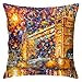 Poszewka na poduszkę 45 x 45 cm kolorowy Most Londyński obraz olejny poszewka na poduszkę kwadratowa poszewka na poduszkę abstrakcyjna poszewka na poduszkę na ławkę prezenty biuro