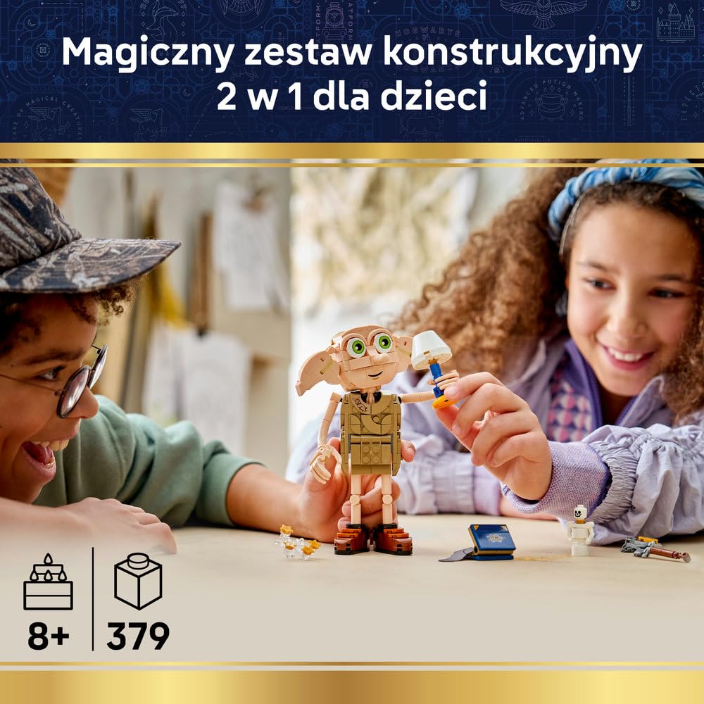 LEGO Harry Potter Wolny skrzat Zgredek 76469 | Kolekcjonerska figurka Zgredka, zabawka dla 8-latka, prezent dla fana Harry’ego Pottera, klocki dla dzieci, 379 elementów
