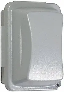 TayMac MM510G Weatherproof Single Outlet Cover Outdoor Receptacle Protector, 3-1/4 Inches Deep, Grey
