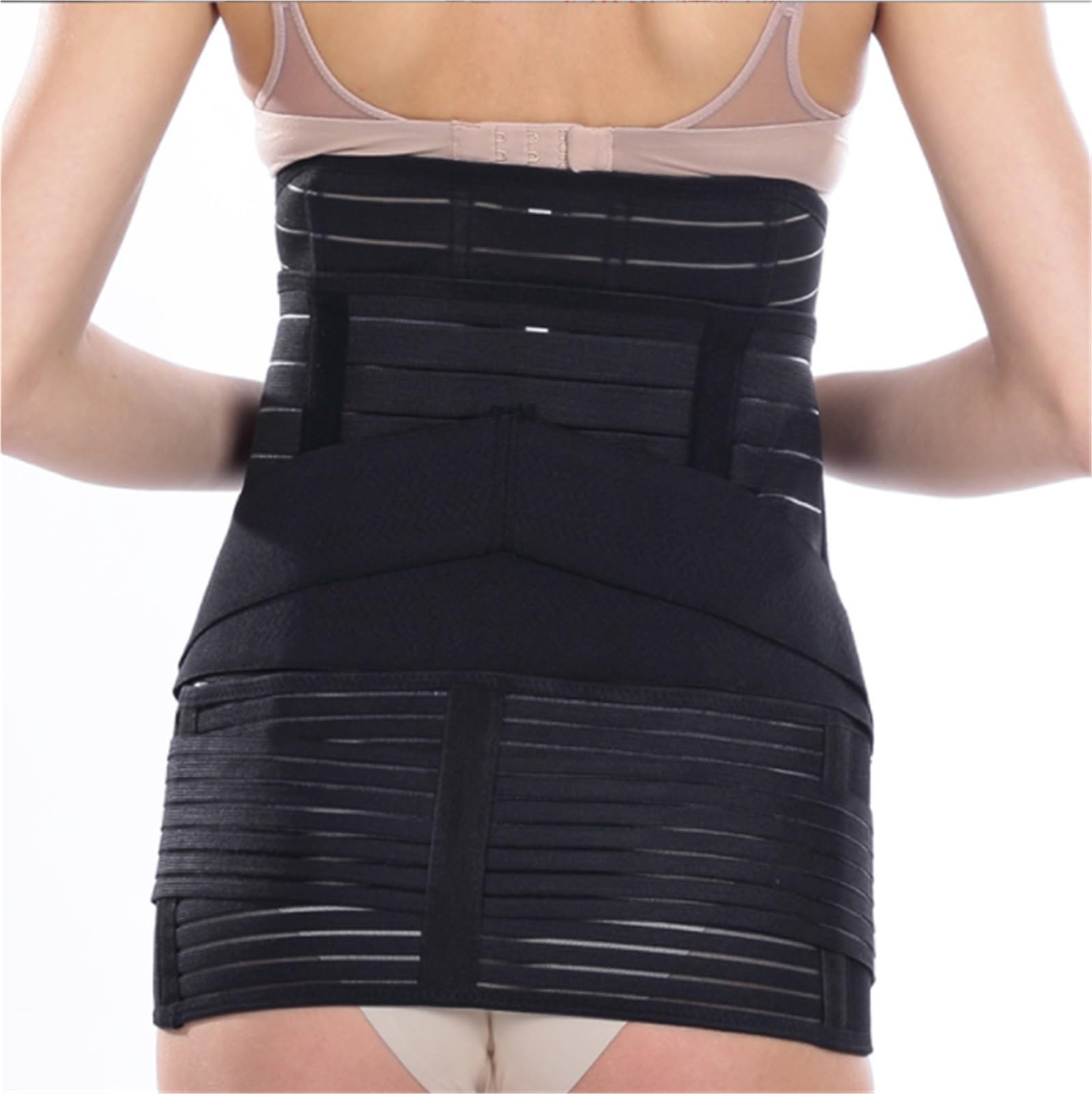 Rückenstütze Bauch-Taillenstütze, Rückenstützgürtel, Körperformender Sport-Taillengürtel Lendenbandage(Pink,XXL)