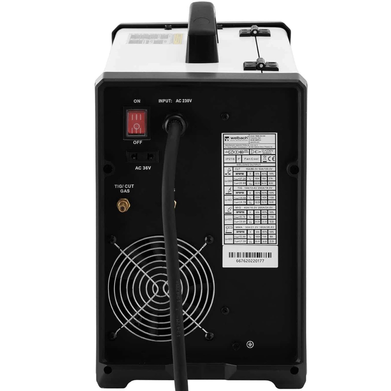 TRON 200 ONE - Soldadora combinada WIG 200 A Cut 50 A MIG/MAG 200 A Multisoldadura MIG MAG TIG