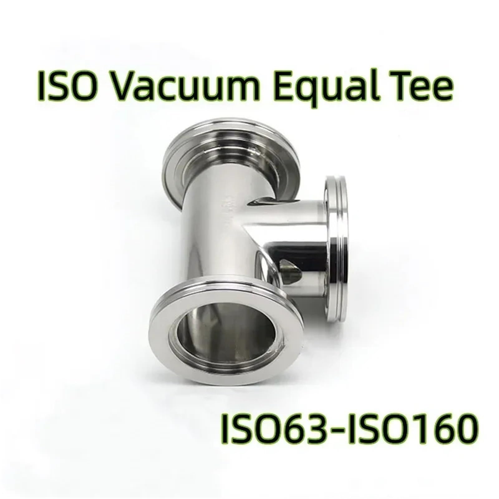 Vakuum Flansch ISO63-ISO160 T-Form, T-Form, Dichtungsadapter aus Edelstahl Typ T, Muffe mit drei Clips gleichen Durchmessers, Vakuumschlauchdichtung (ISO160)