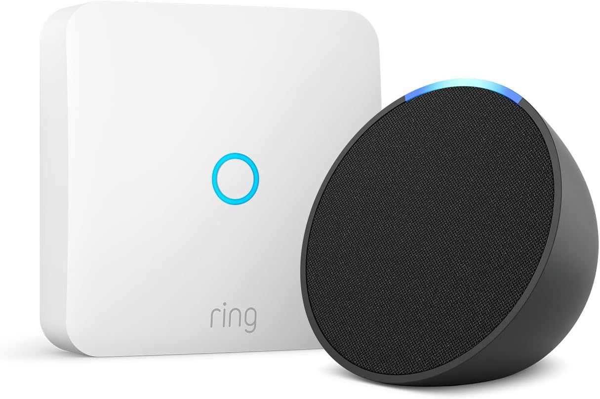 Amazon Ring Intercom + Echo Pop 1 Ring Intercom de Amazon + Echo Pop Antracita | La combinación ideal para un hogar más inteligente