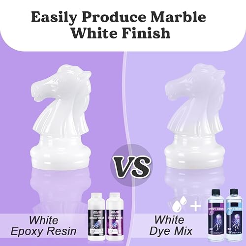 Miniatura 5 de LET'S RESIN EPOXY RESIN Resina epoxi blanca, kit de epoxi de alto brillo y sin burbujas de 44 onzas, resina autonivelante y endurecedor para
