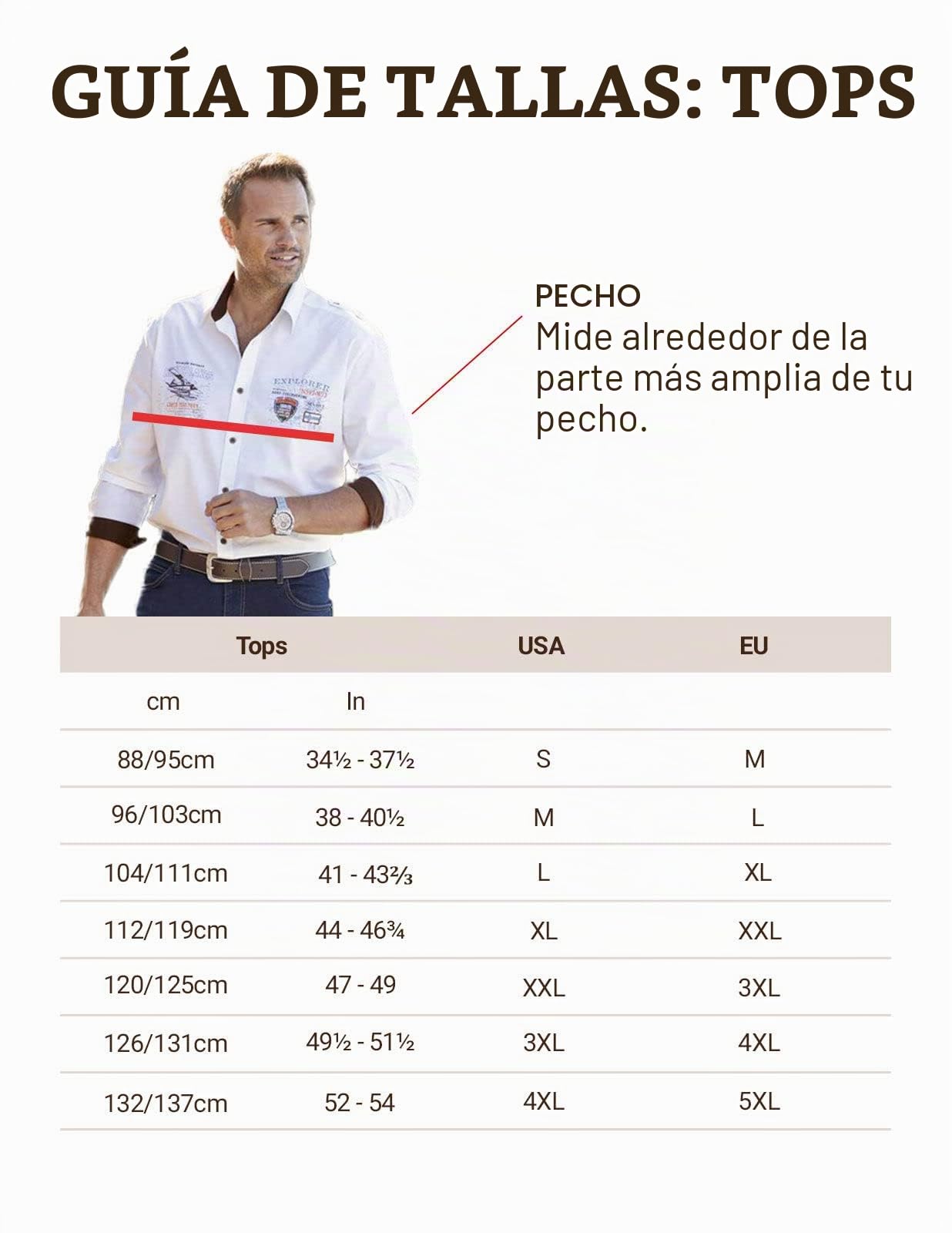 ATLAS FOR MEN - Pack de 5 CamisetasHombre Manga Larga - Disponibles en Tallas Grandes de la M a la 5XL