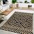 Wonnitar Outdoor Rug 5x8 Waterproof Reversible Plastic Straw Rug for Patio Clearance, Moroccan Outside Area Rug RV Rug for Camping, Indoor Outdoor Portable Mat for Balcony Porch (Black & Brown,5'x8')