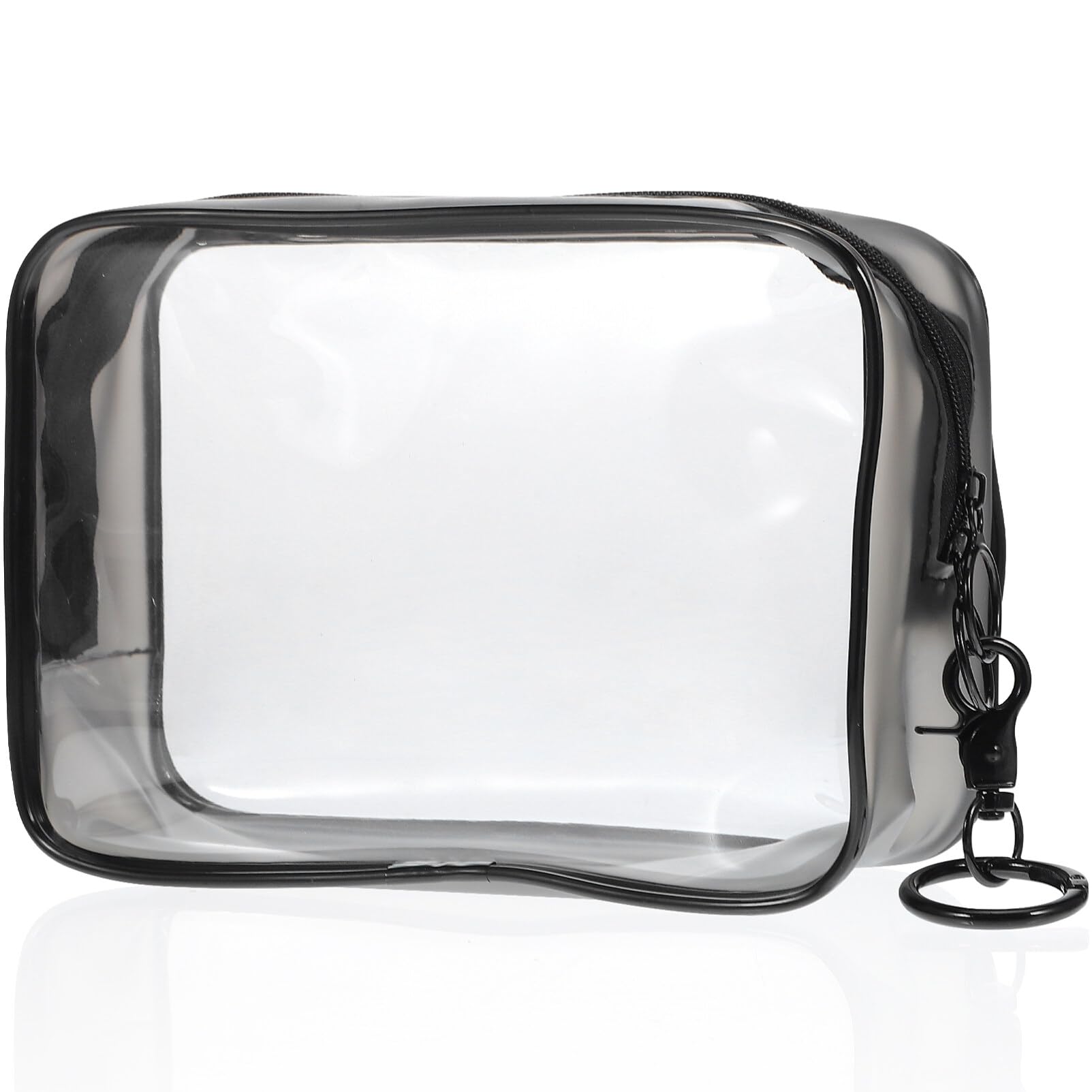 Toyvian Clear Figure Display Bag Carrying Doll Bags Cases for Collectibles with Keychain, Collection Display Box Clear Pouches with Zipper, PVC 12x6x17cm, 25.50X12.00X6.20CM