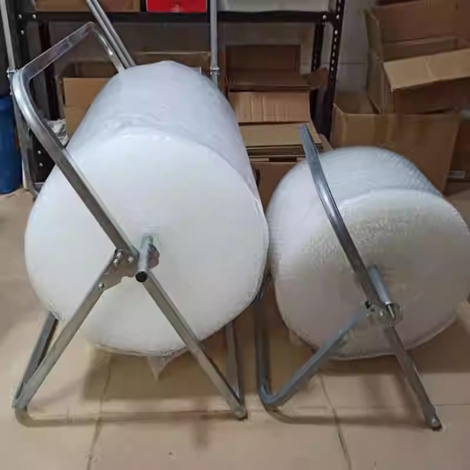 Dispenser for pellicola estensibile, supporto pieghevole for pluriball, adatto for imballaggio, spostamento e spedizione, rack for carichi pesanti(Width 100cm)