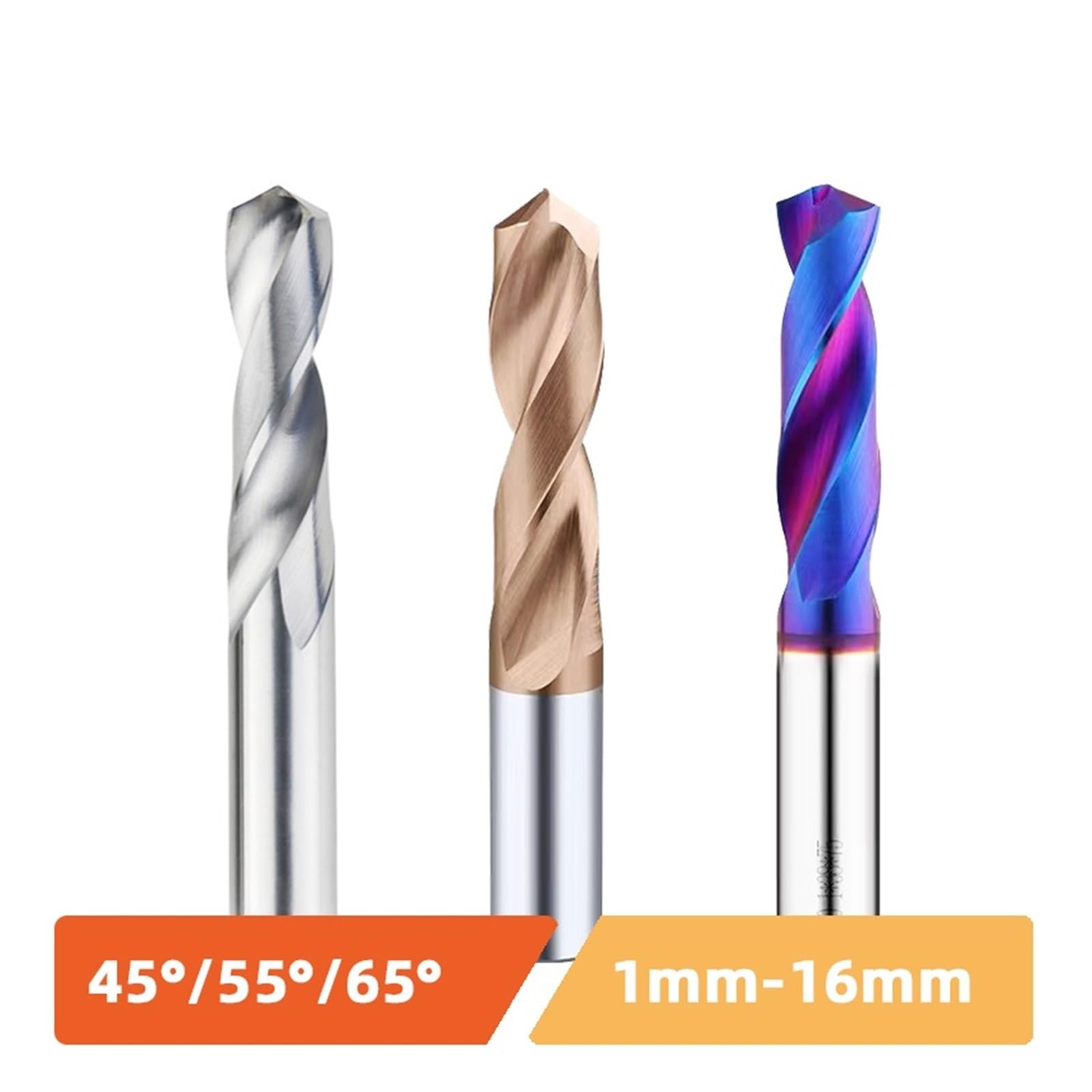 Punta da trapano in carburo di tungsteno, adatta for utensili for la lavorazione dei metalli da 1,0-20 mm(50drill bit,4.6mm)