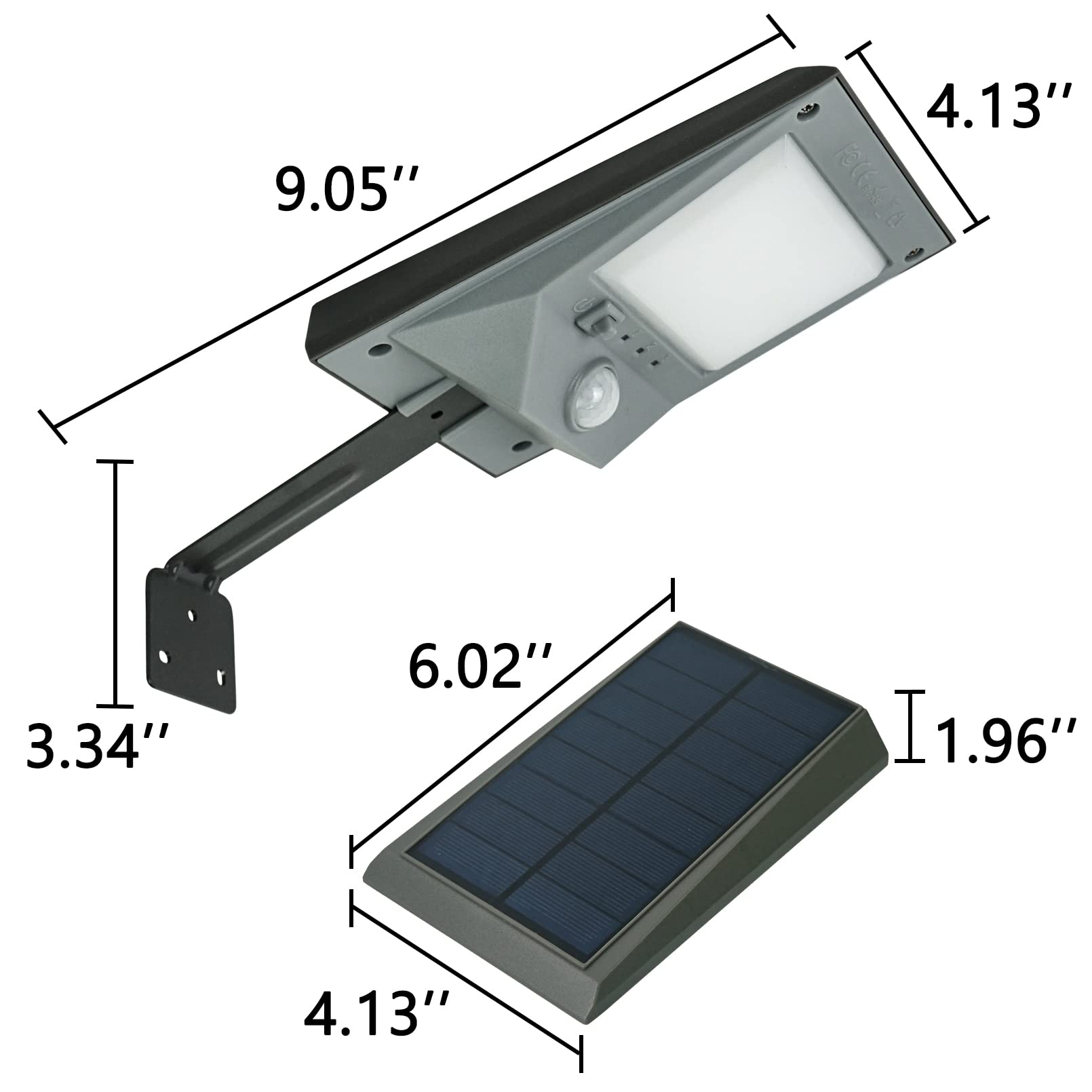 SSZMDLB Under $5 Solar Lights, Outdoor Security Lights, Motion Sensor Lighting Wall Mounted Design Fence Yard Illumination Three Mode Operation Weatherproof C - View #3