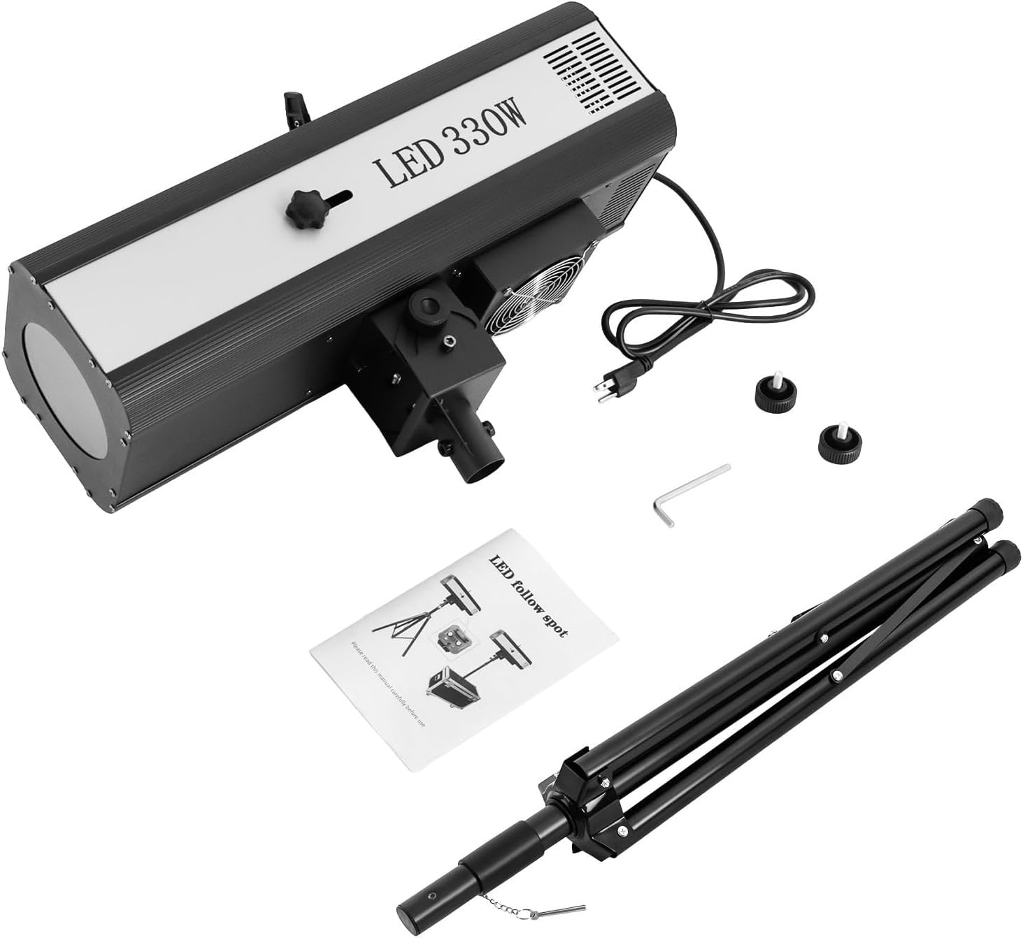 Reflektory LED z możliwością stosowania filtrów kolorów, z regulowanym statywem, idealne na imprezy, do teatrów, dyskotek, na imprezy i występy.