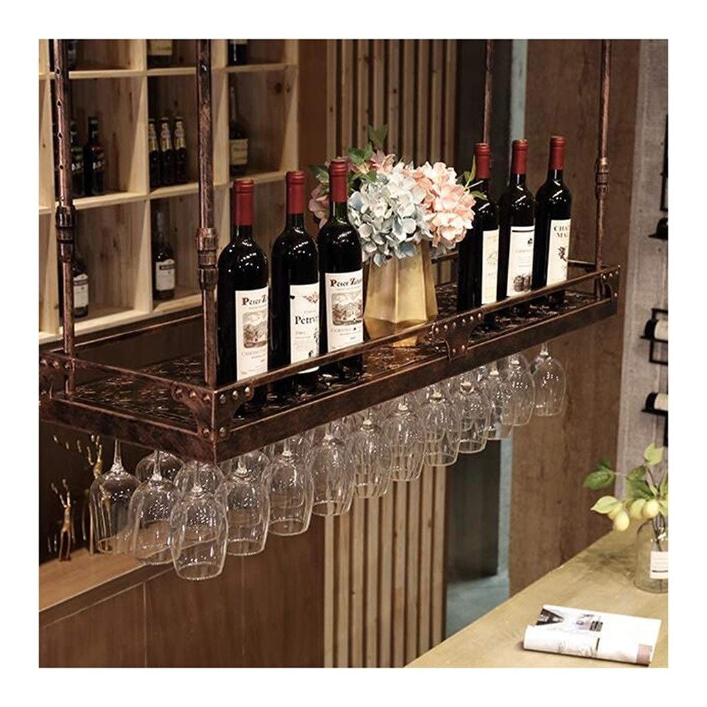 Estante para copas de vino invertido que optimiza espacio en barra