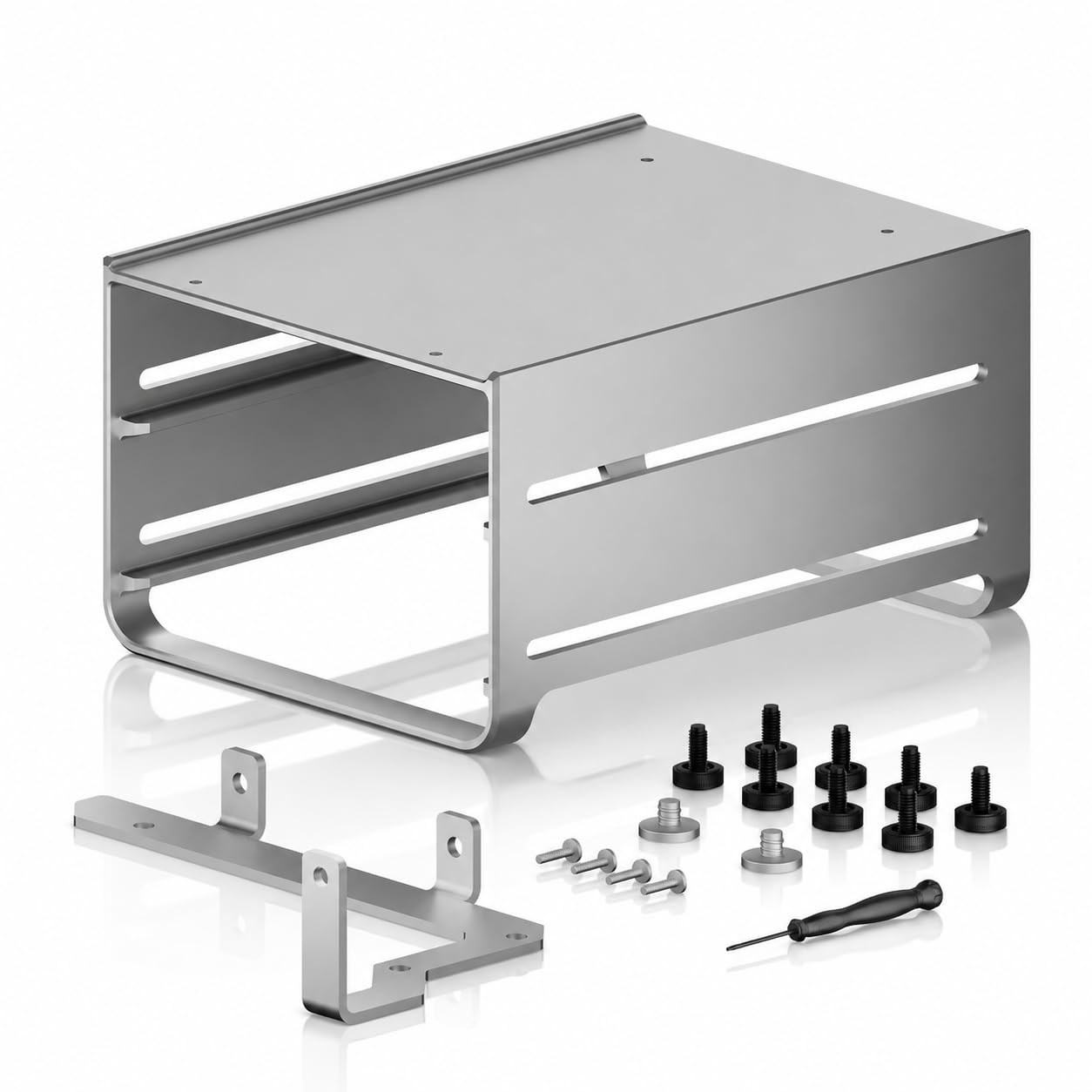 ZimaBoard Support HDD à 2 baies pour ZimaBoard 2, Support double disque dur 3,5" en alliage d’aluminium, Châssis NAS / Serveur domestique compact, Installation facile, Gestion des câbles optimisée