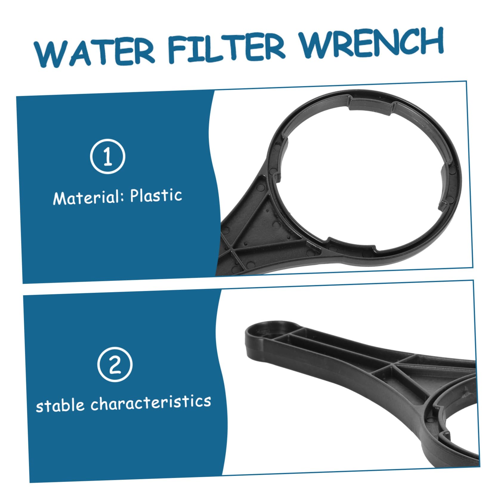 Set Di 4 Chiavi Per Filtri Acqua – In Plastica Resistente Per Svitare Alloggiamenti Depuratori Casa