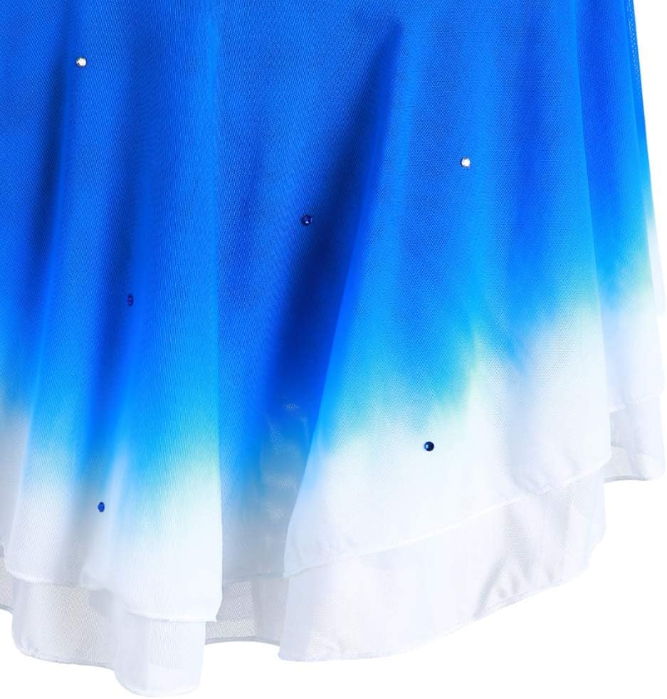 Girl/Child's Figure Skating Clothes Handmade Roller Skating Costumes Ice Skating Competition Dress Gradient