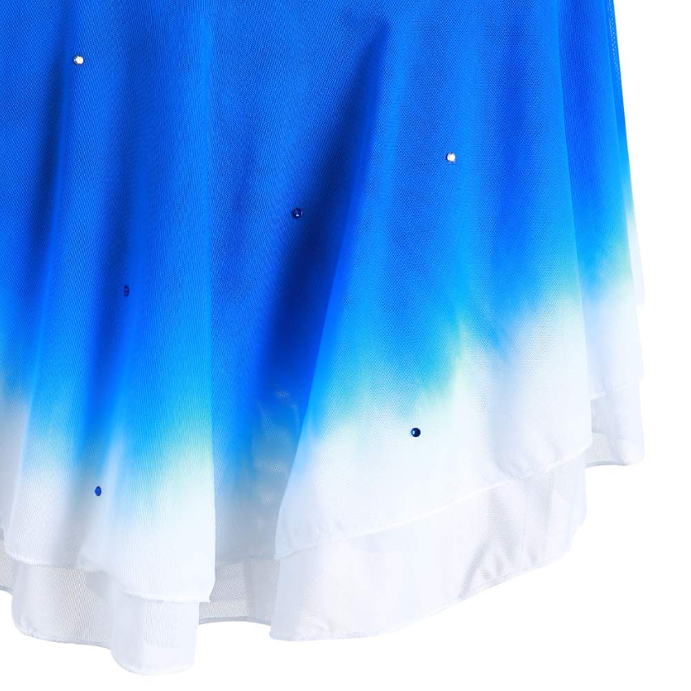 Vestidos De Patinaje Artístico Sin Mangas Niñas Falda Ballet Teñido De Halo Ropa Actuación Competencia Patinaje sobre Hielo Hecho A Mano Mujeres con Pantalones Cortos