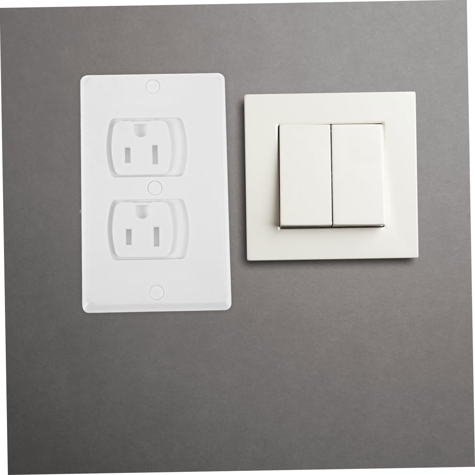 TOYANDONA 10pezzi Copriprese Elettriche Di Sicurezza Per Ragazzo Ragazza Ragazza in Abs Isolati Resistenti Rotture e Corrosione Con Viti Autochiudenti Per Coprire Prese Muro