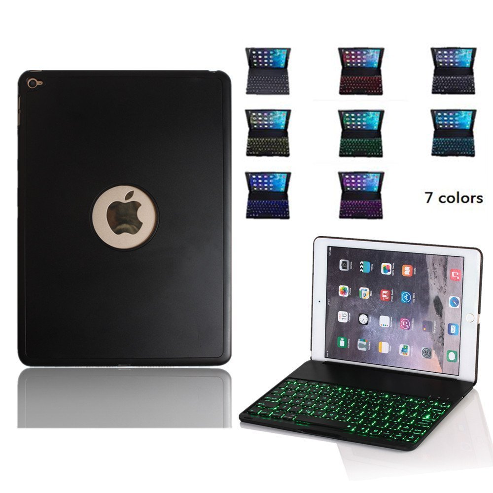 Buy iPad Air 2 Keyboard Case, BoriYuan Aluminium Backlit Wireless