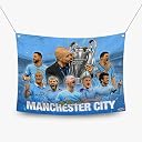 Tackle From Behind Manchester City FC The Citizens Premium Canvas Flag, 24x36 inches, Full HD Digital Print, Football Theme gallery image