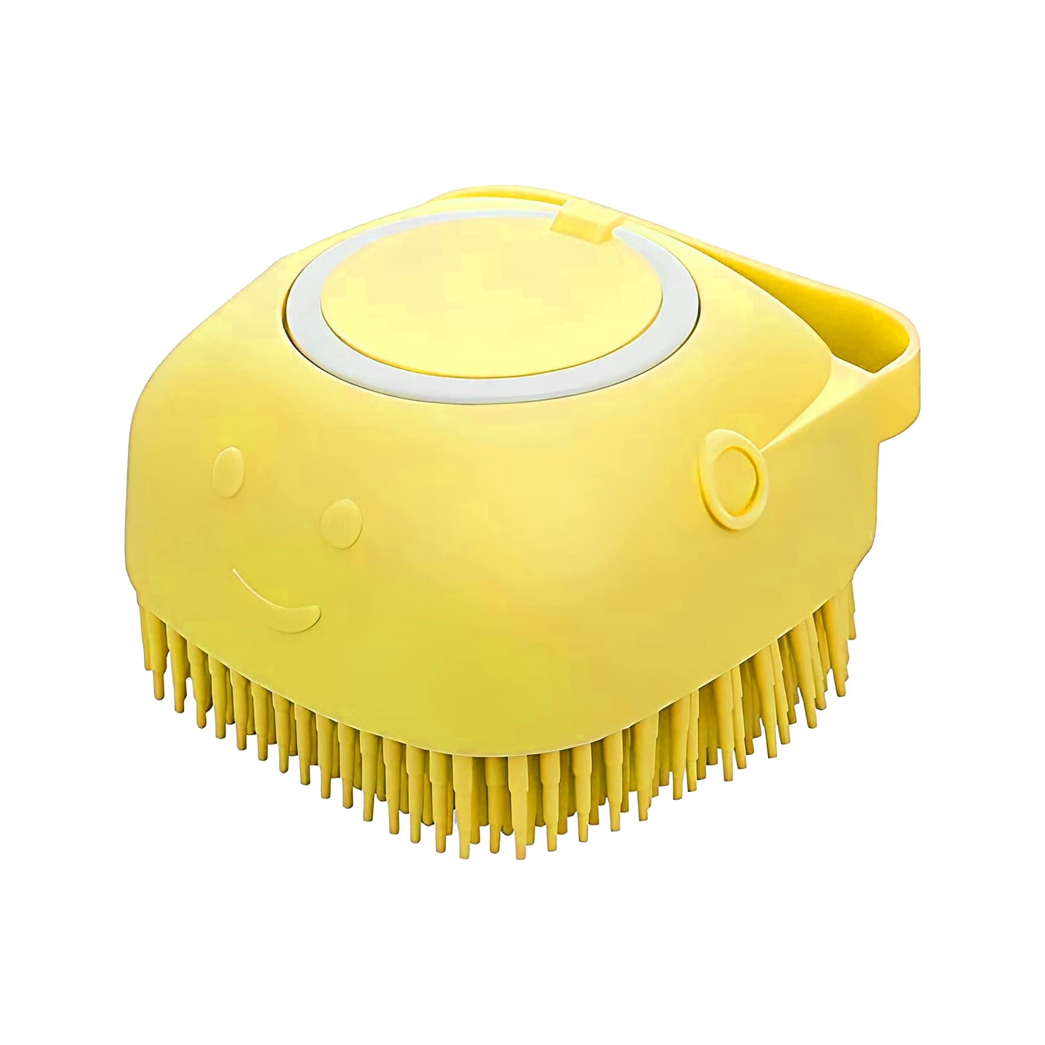 Brain Freezer Square Dog Bath Brush Body Scrubber Tick Remover for Shower Bathing and Shedding Soft Silicone Bristles Brushes Groomers for Pet Puppy Dogs Cat Rabbit Horse (Yellow 1 pcs) (B0C8MV249M) Amazon Price History, Amazon Price Tracker