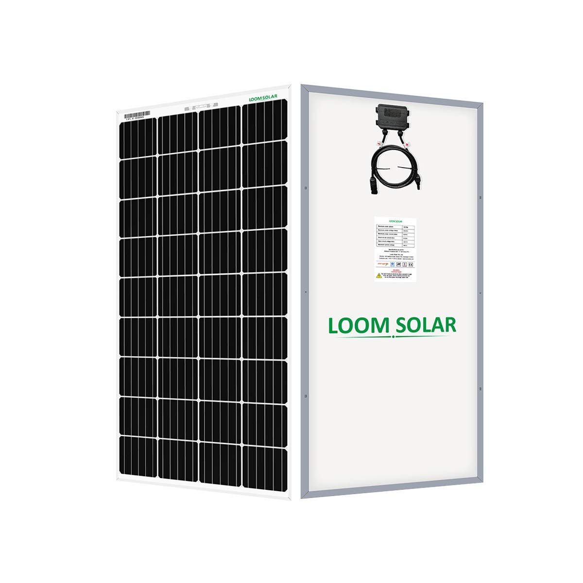 Buy Loom Solar 190 Watt 12 Volt Mono Perc Solar Panel Pack 2 With Panel