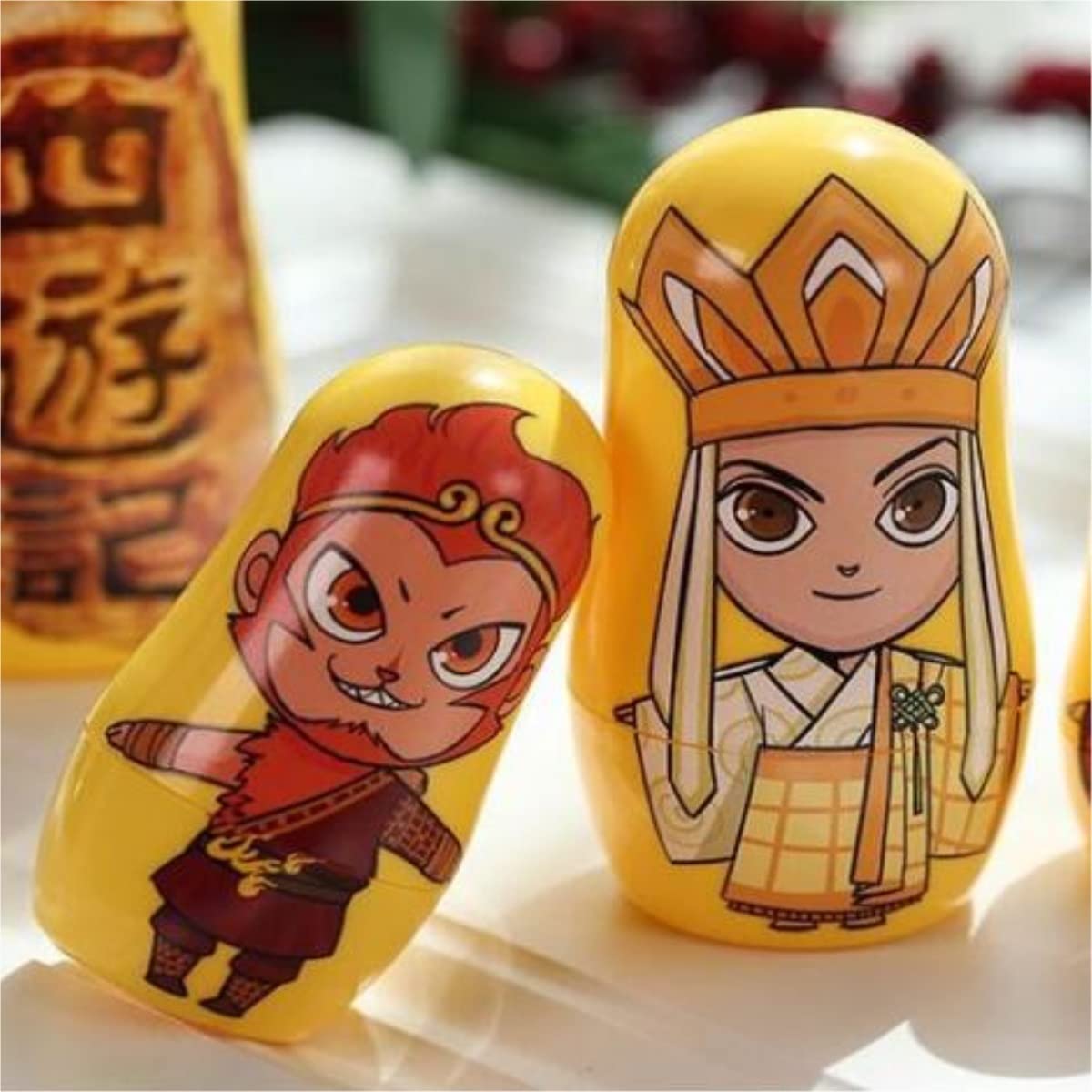 Matrioske 6pcs Cute Animal Russian Nesting Dolls Matrioska di Legno Bambola Russa Bambole Impilabili in Legno Regalo di Compleanno Nesting Dolls