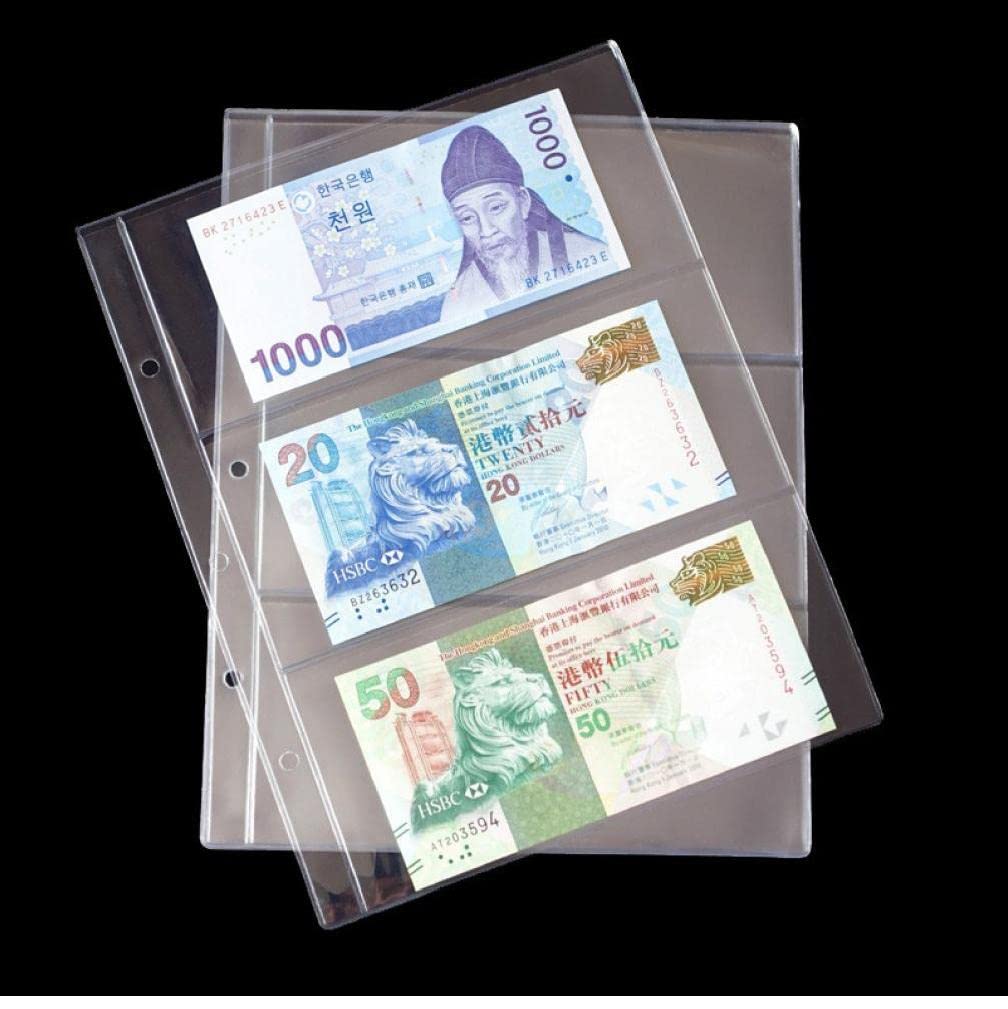 Amazon.co.jp: 5ピース ページ 紙 お金 アルバム 通貨 紙幣 本 収納