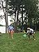 Bottle Bash Outdoor Flying Disc Game Set – Disc Toss Game for Family, Adult & Kids, Backyard and Beach Game - Frisbee Target Lawn Game with Poles & Bottles (Beersbee & Polish Horseshoes)