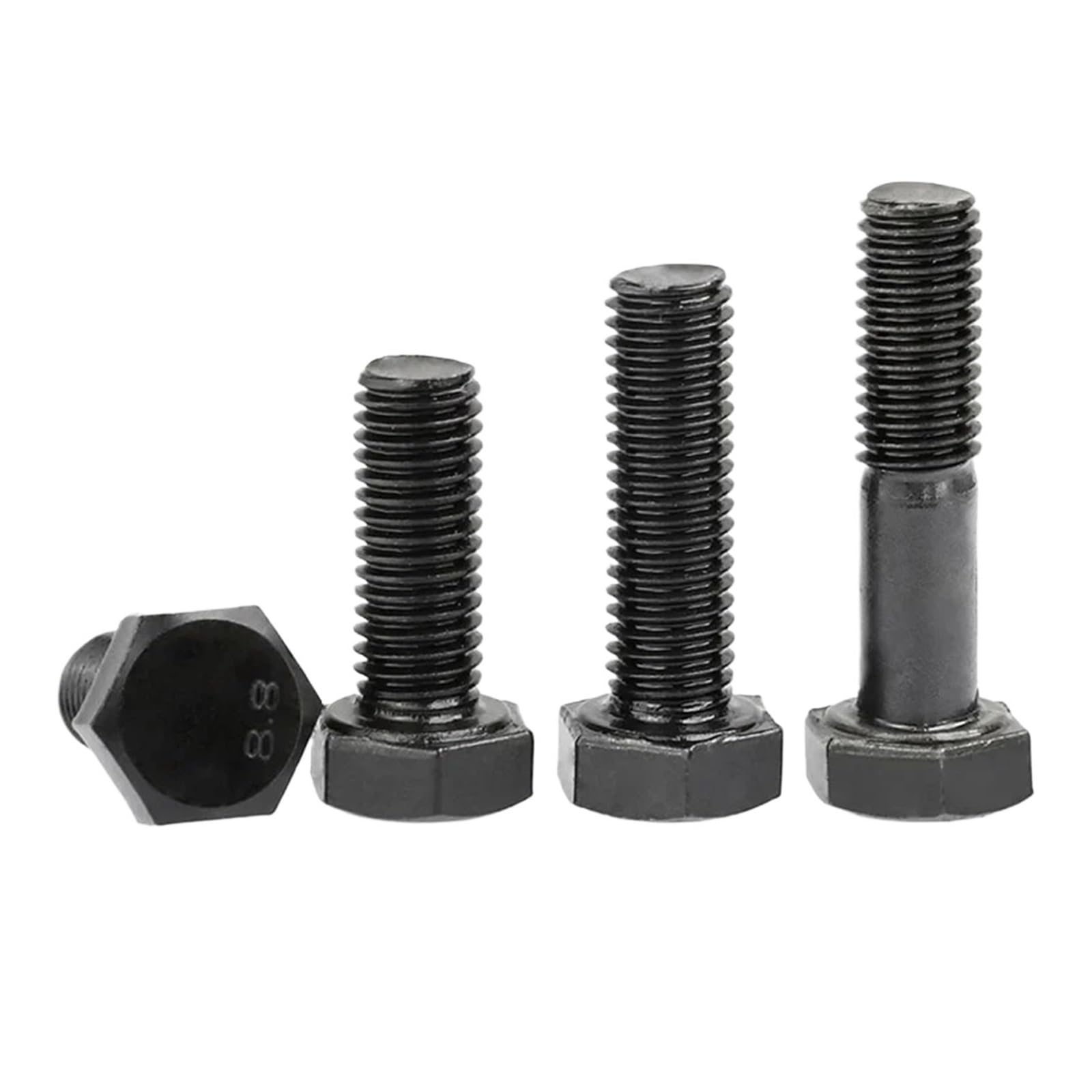 MUHUO Flanged hexagon bolt, Hexagon Screw With Fine Thread M8 M10*1 M12*1.25M14M16M20*1.5 8. Carbon Steel Head Bolt(60mm,M12x1.25 2pcs)