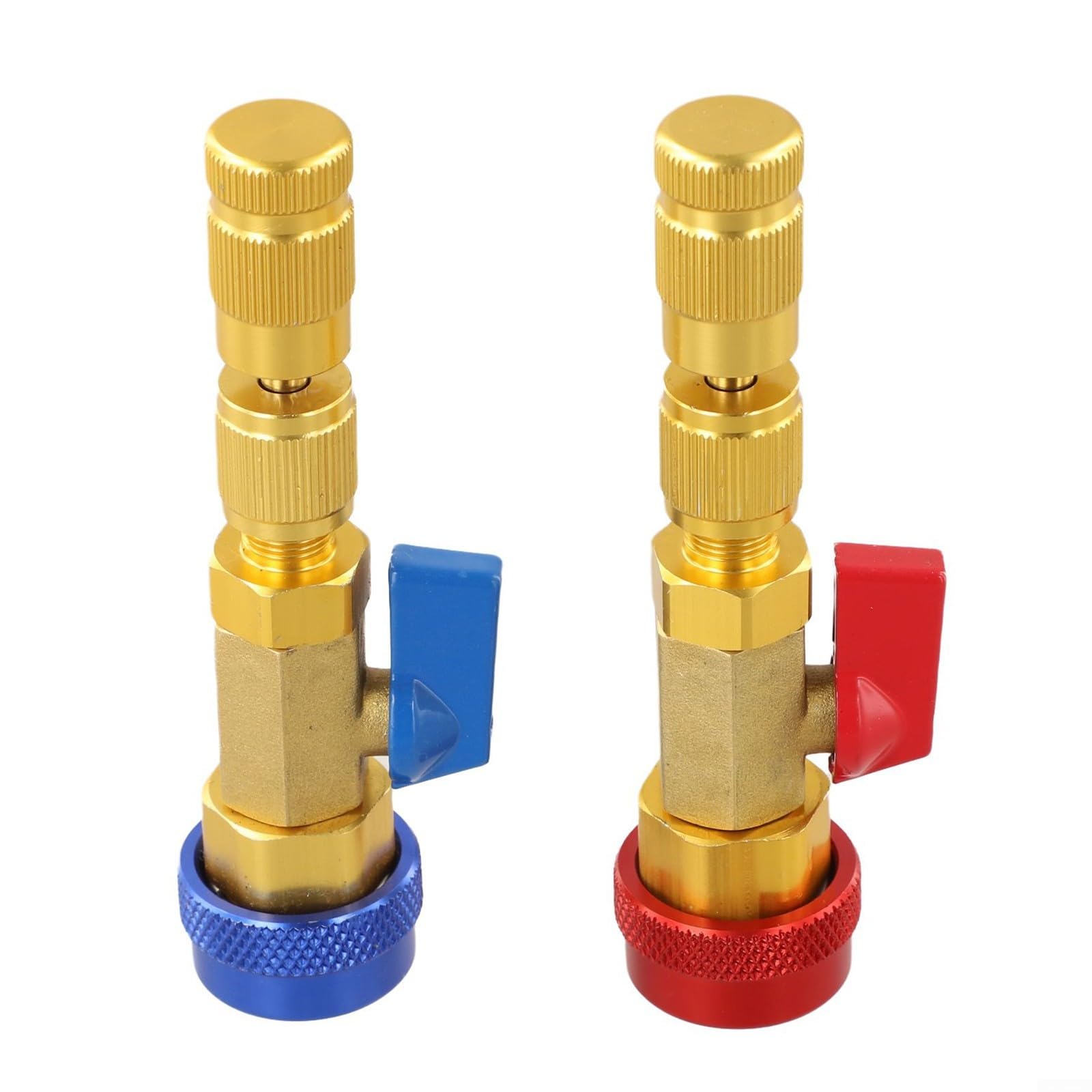 2 x Kit di rimozione nucleo valvola R134A R12 regolabile, accoppiatore rapido ad alta pressione bassa per riparazione AC domestico auto strumento di riparazione in metallo