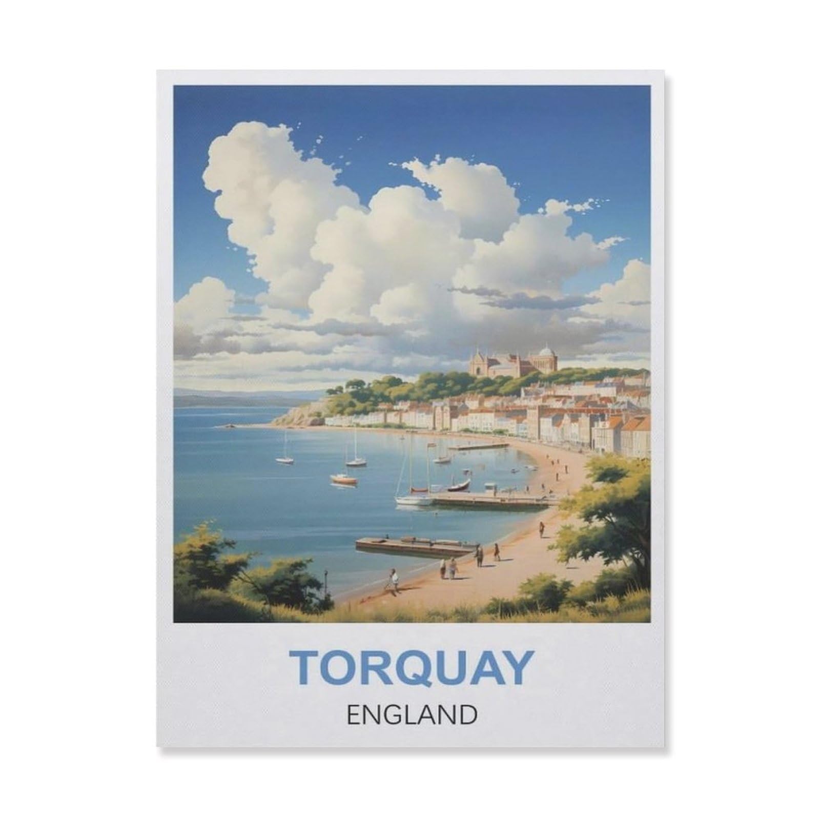 Metal Sign Tin Sign，Torquay England(15x30cm）