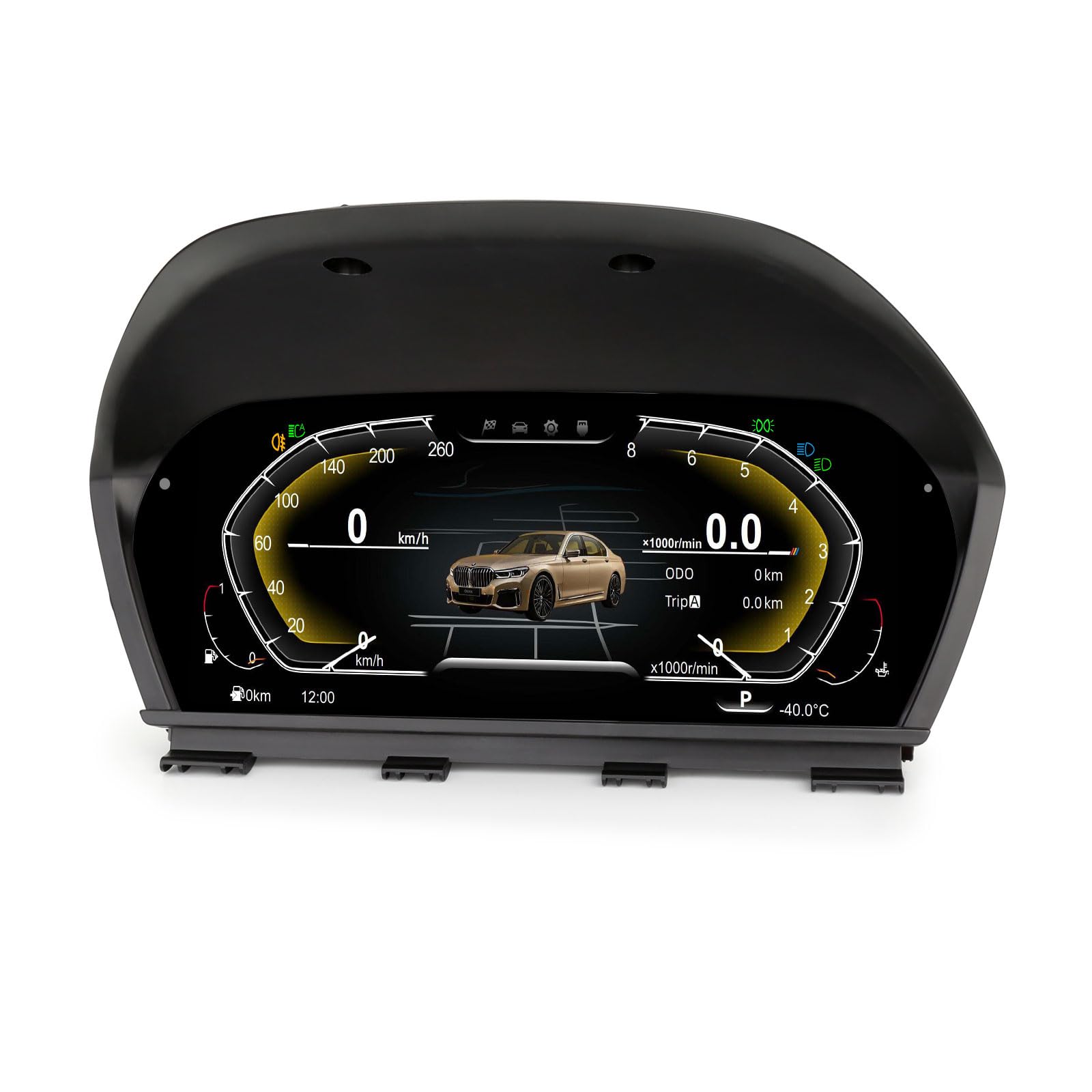 10" HD LCD Cuadro de Instrumentos Digital Pantalla para BMW Serie 1 F20/F50, Serie 2 F22/F45, X1 F48/F49, X2 F39, Digital Instrument Cluster, Velocímetro Digital, 5 UI, Plug & Play, Control Volante