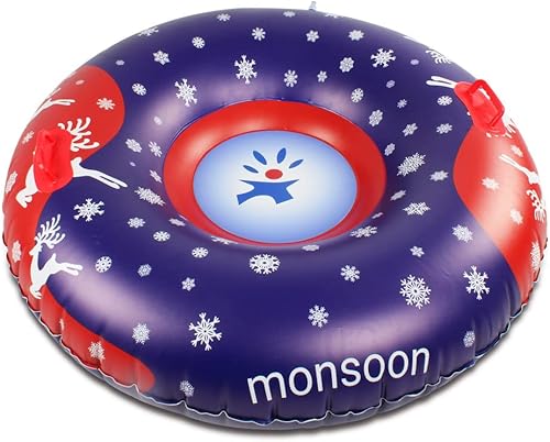 Miniatura 13 de monsoon [Planeador] Tubo De Nieve De Lujo Para Trineo De Trabajo Pesado Con Asas Para Adultos - Azul Planeador - Azul,Planeador - Verde,Planeador
