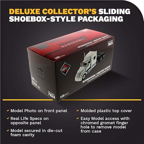 Miniatura 6 de Diecast Masters International Lonestar Sleeper Cab Truck Tractor, SFFA Tándem con cama de 72 pulgadas | Semirremolques modelo a escala de estrella