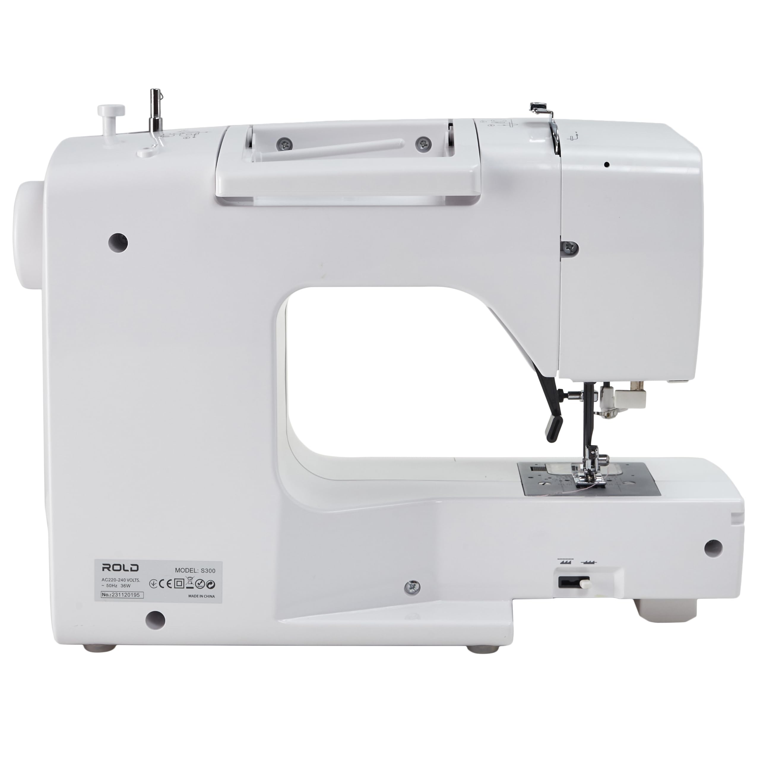 ROLD S300 Computer Nähmaschine mit Anschiebetisch | 190 Nähstiche zum Nähen aller Arten von Stoffen.