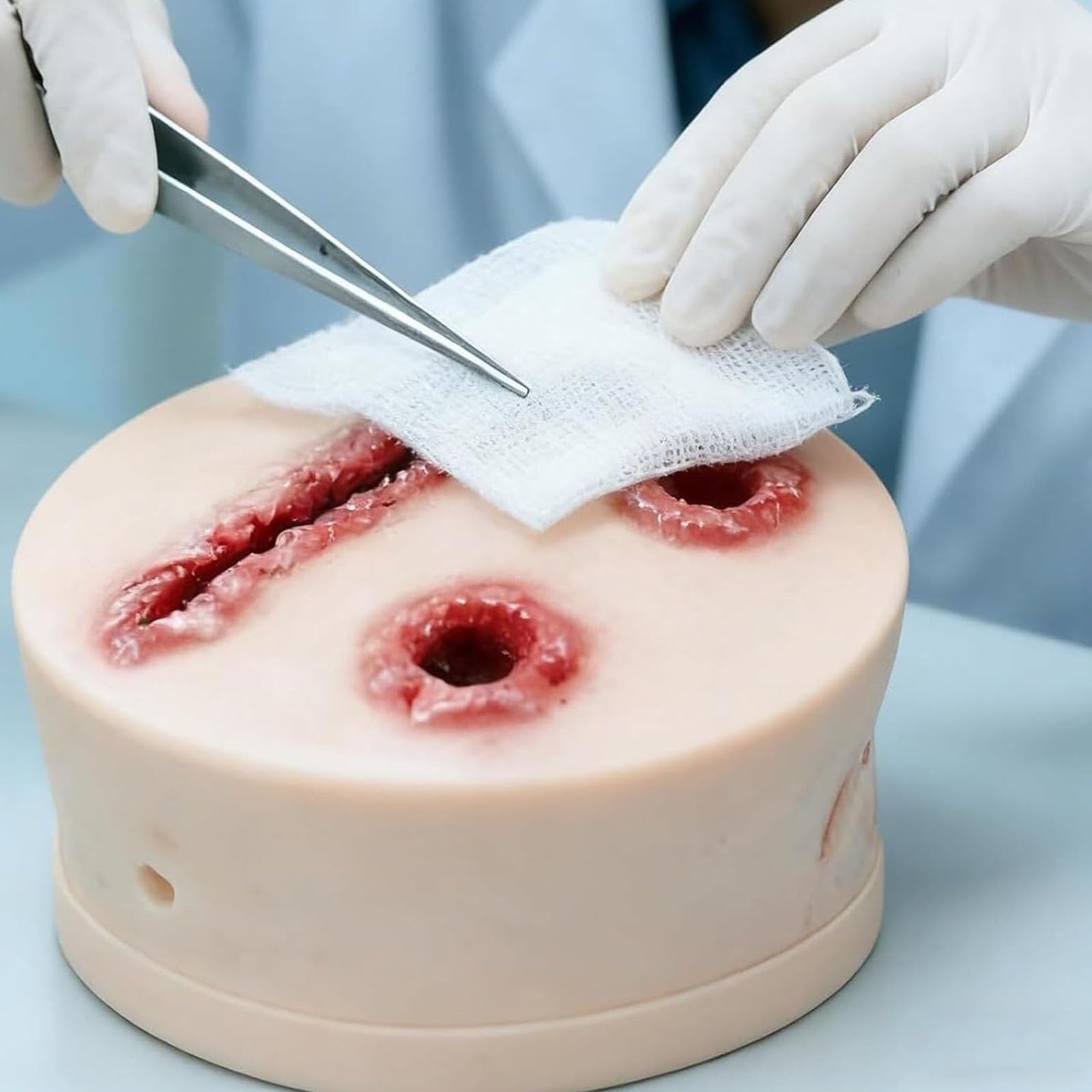 Simulador de Vendaje de heridas, simulador de laceraciones, Reutilizable, Kit de formación «Stop The Bleed», para formación en Primeros Auxilios Militares y educación médica