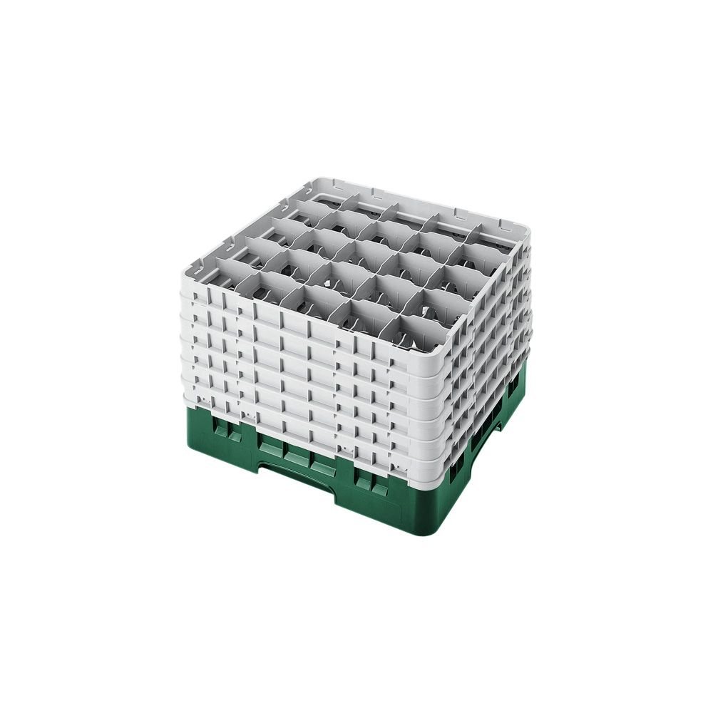 Camrack Glass Rack, W/6 Extenders, Full Size, Low Profile, 25 Compartments, 3-1/2'' Max. Dia., (2 Pieces/Unit)