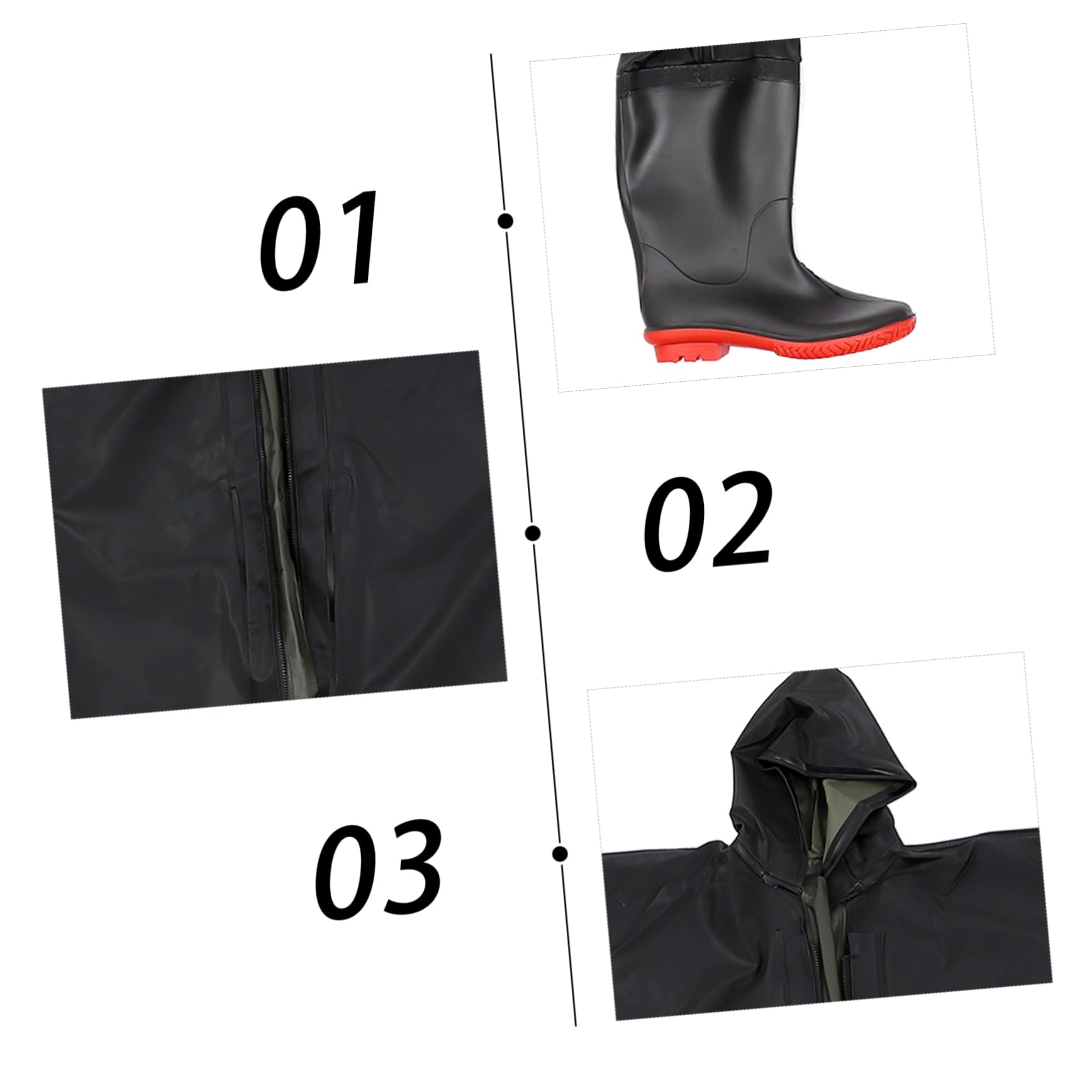 INOOMP Pantalones De Pesca Conjunto De Pesca Botas De Neopreno Ropa De Pesca para Hombres Ave Zancuda De Pecho Monos De Pesca Ave Zancuda De Pecho Botas con Botas Botas De Pesca De PVC