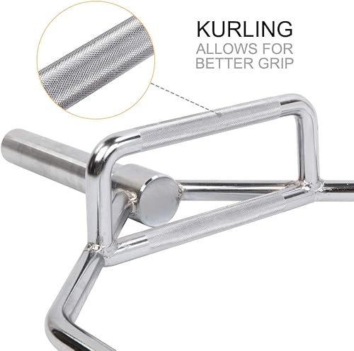 Miniatura 5 de PEXMOR Barra hexagonal olímpica de 56 pulgadas, barra de trampa combinada de 2 pulgadas para levantamiento de pesas, barra de peso muerto, capacidad