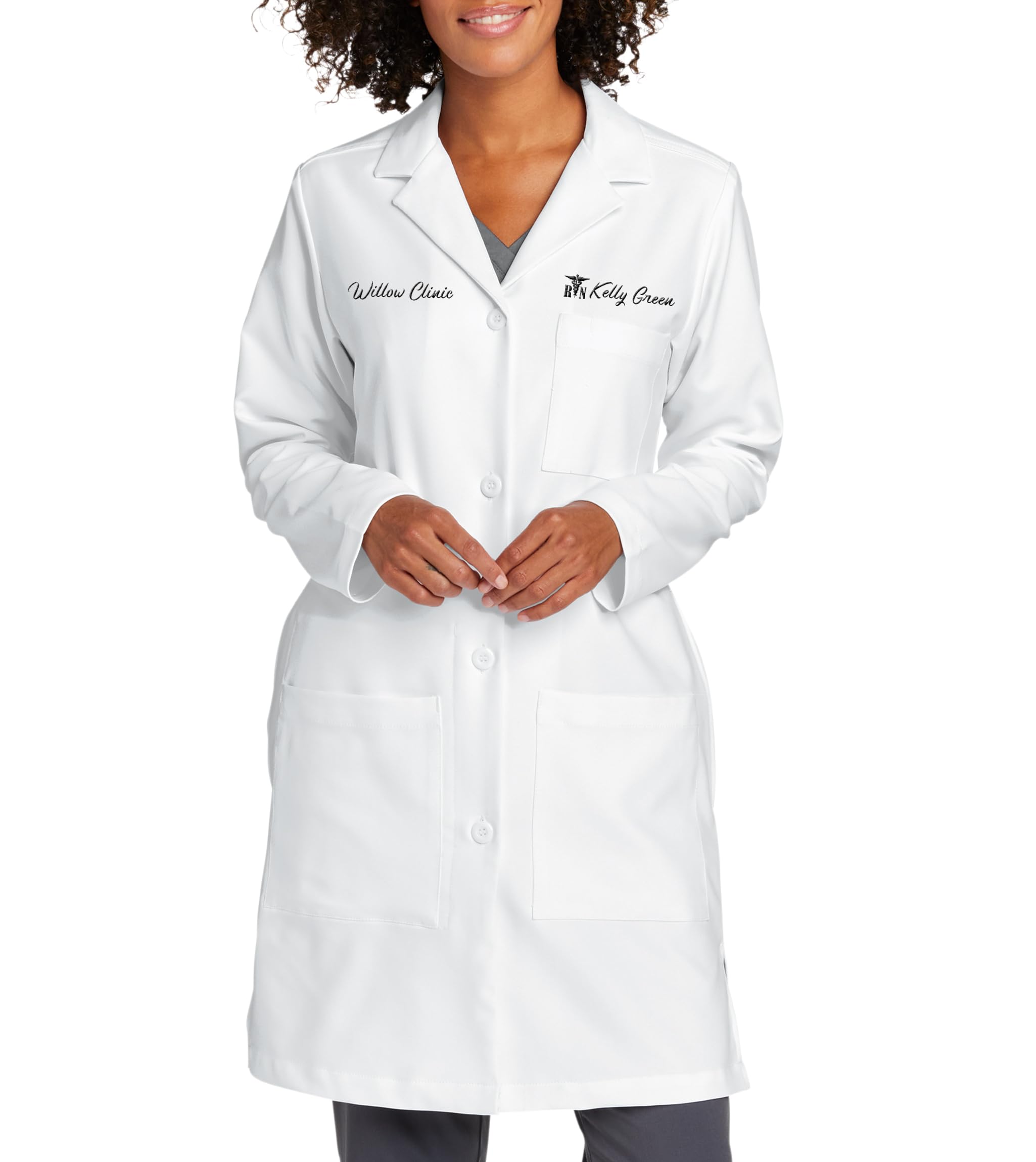Custom Embroidered Lab Coats for Men & Women Your Name Text Medical Laboratory Coat