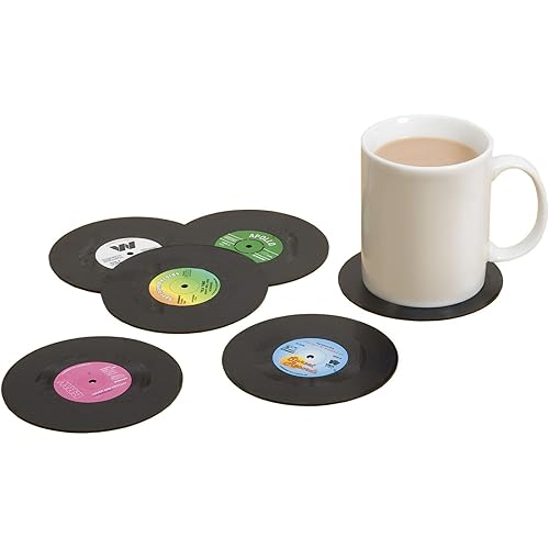 Spinning Hat Retro Vinyl Coasters