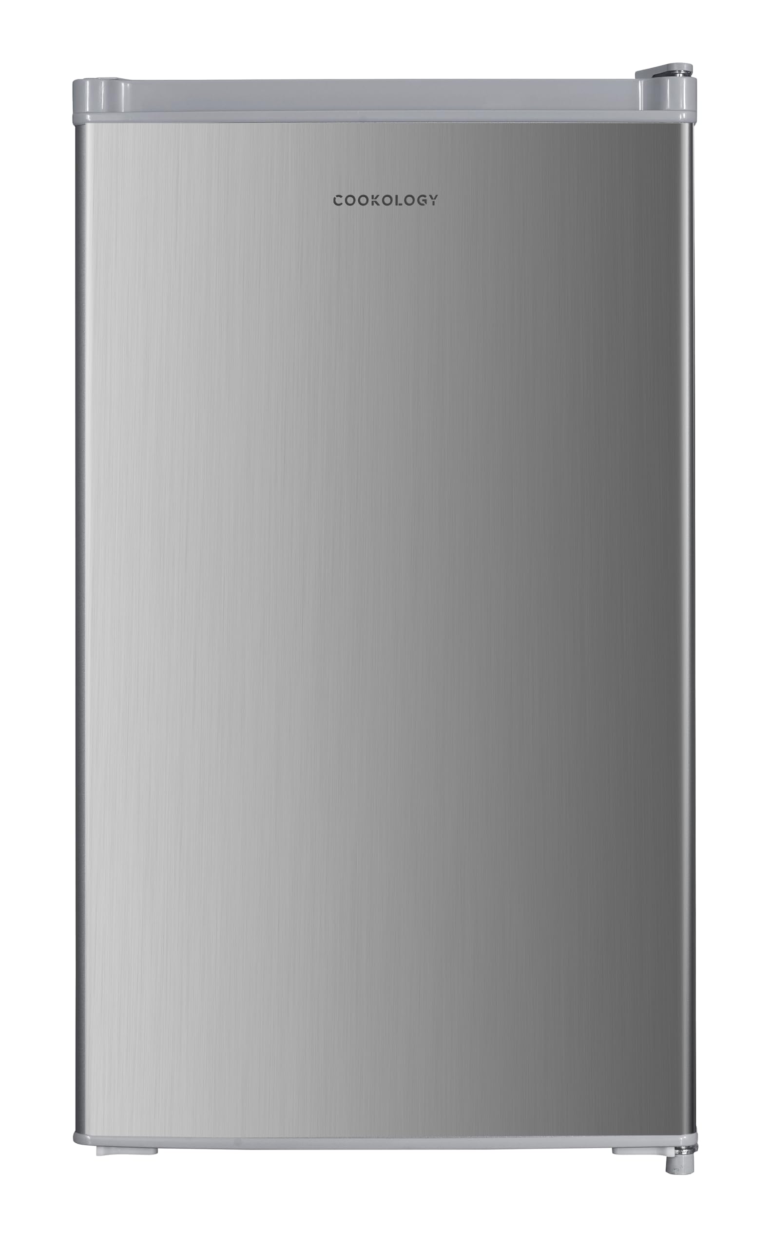Cookology UCIB80 Undercounter Freestanding Fridge 80 Litre Capacity, Features an Adjustable Temperature Control and Legs, Reversible Door and Ice Box - in Silver