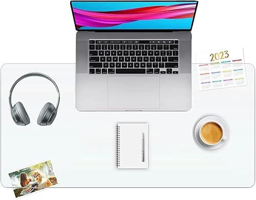 Tapete de escritorio transparente, protector de escritorio de plástico, 31.5 x 15.7 pulgadas - 0.059 in de grosor, cubierta de mesa impermeable,