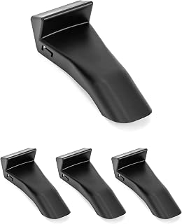 QWORK Inserts Jaw Clamp Cover Protector Wheel Rim Guards, 4 Pack Universal Plastic Rim Guard for Tire Changer, Black