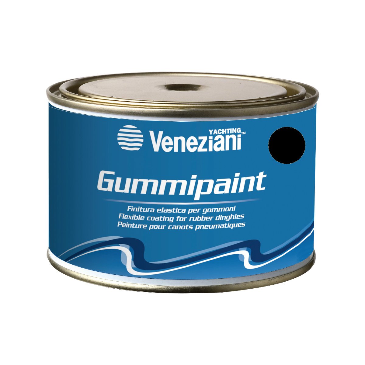 Veneziani Gummipaint Finitura elastica per gommoni, colore: Nero, size: 375 ml