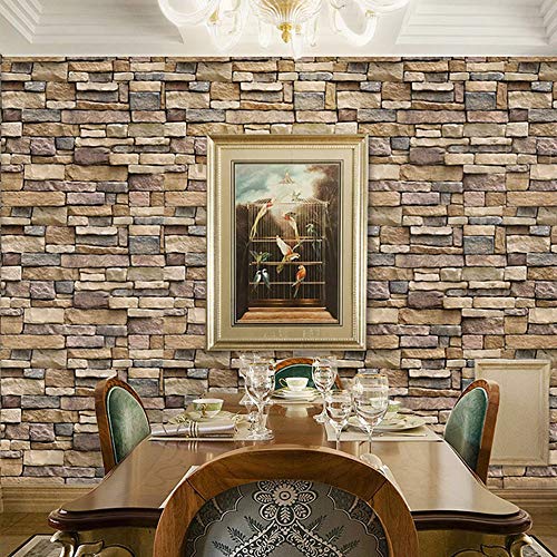 Stone Brick Contact Paper Peel and Stick Waterproof Wallpaper 3D Brick Wallpaper Self