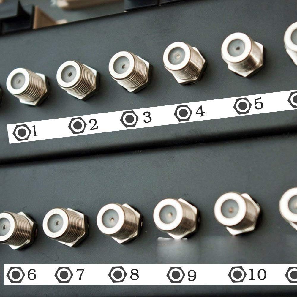 Permanent Polyester Labels 1/2" Black Print on White Tape Replacement for Dymo Rhino 18483 Industrial Label Tape 12mm Compatible with Dymo Rhino 4200 5200 5000 6000 Label Maker