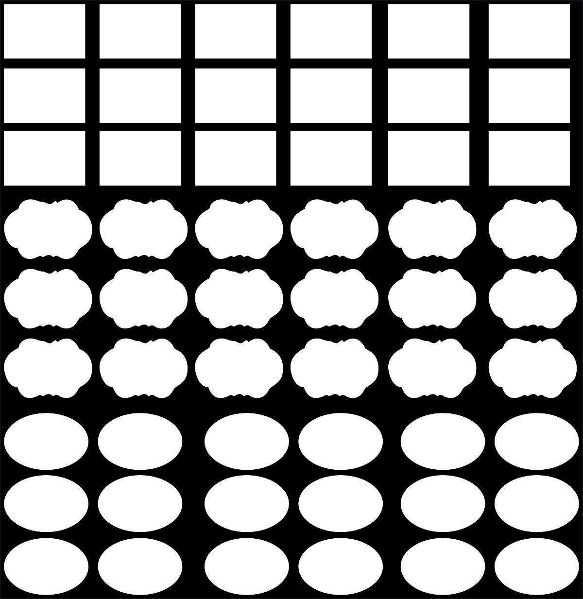 Decorvilla PVC Vinyl Film Waterproof Chalkboard Stickers for Storage Organizer (Standard, White, 108 Piece)